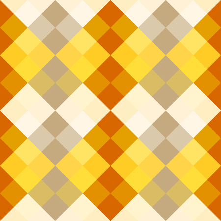 Yellow, orange, gray harmony simple squares vector seamless patternのイラスト素材