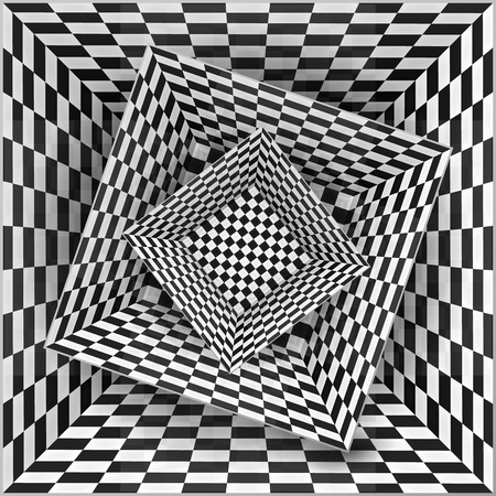 Black and white chessboard pattern boxes, vector abstract backgroundのイラスト素材