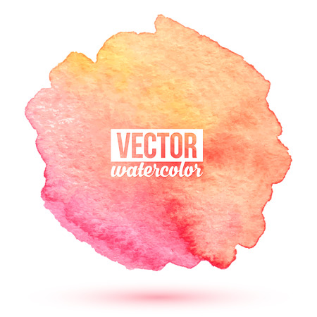 Pink vector watercolor traced stain isolated on white backgroundのイラスト素材