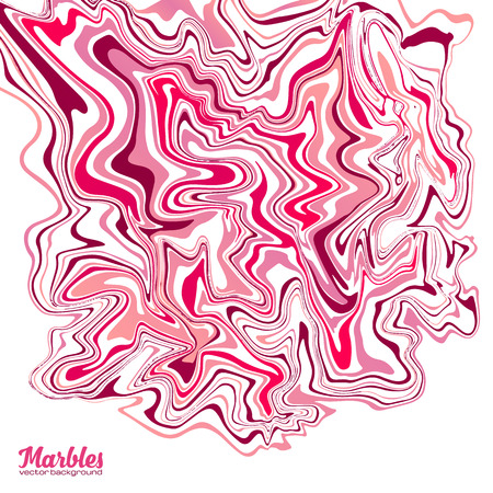 Pink colors vector wavy marble effect abstract backgroundのイラスト素材