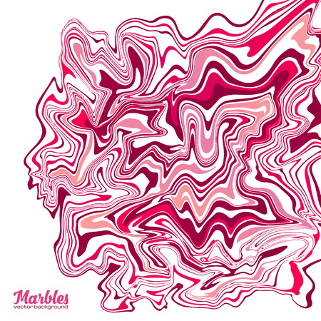 Pink colors vector wavy marble effect abstract backgroundのイラスト素材