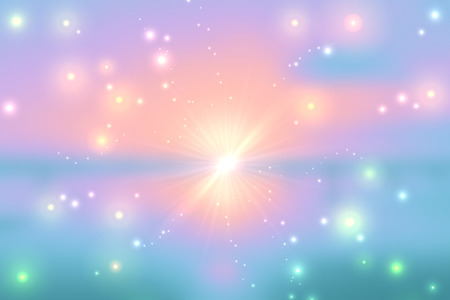 Magical dream lights vector abstract backgroundのイラスト素材