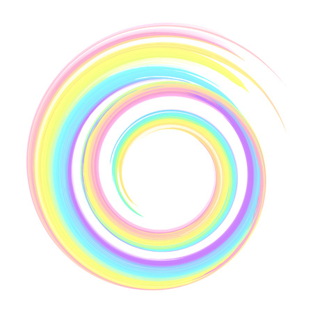 Rainbow pastel colors vector swirlのイラスト素材