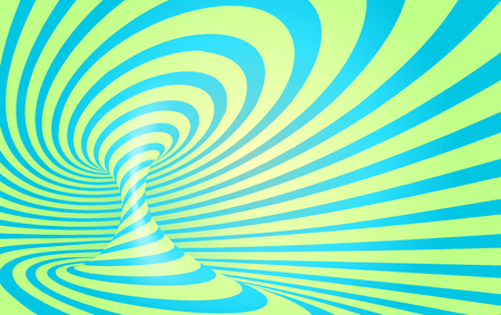 Blue and mint colors stripes swirl vector optical illusionのイラスト素材