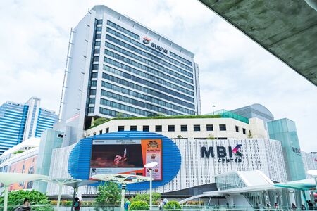 Pathum Wan, Bangkok, Thailand-August 11.2019.The capital center with many people and tourists...