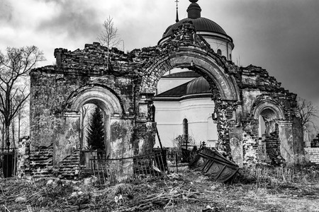 Old ruined archの写真素材
