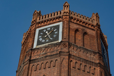 Old clock tower in the town square. Russia Yelets