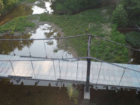 Unique historical bridge in Missouriの写真素材