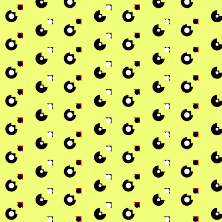 Pattern of polka-dot on the yellowのイラスト素材