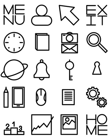 Set of menu icons.のイラスト素材