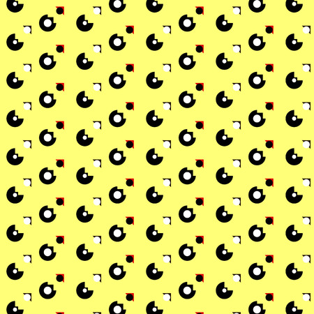 Pattern interpretation of polKa-dot on the yellow illustration.のイラスト素材