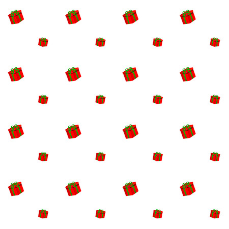 vector pattern:  red gift boxes on the white backgroundのイラスト素材