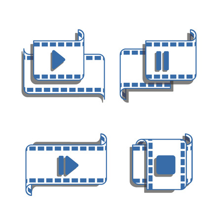 Player icons on the white background.のイラスト素材