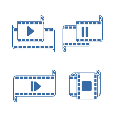 vector illustration: player icons on the white backgroundのイラスト素材