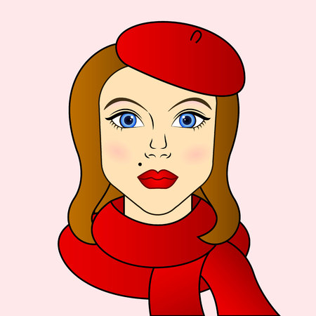 vector illustration: nice girl, princess のイラスト素材