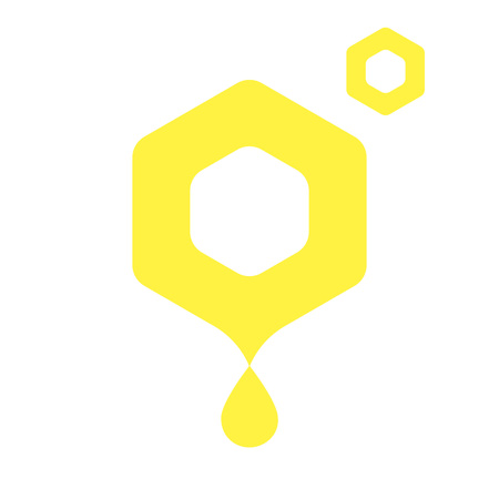 vector illustration honeycomb silhouette on    the white backgroundのイラスト素材