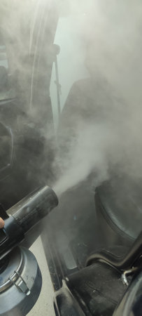 treatment of the interior of the car with fog from the smell