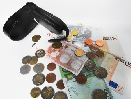 Money from the walletの写真素材