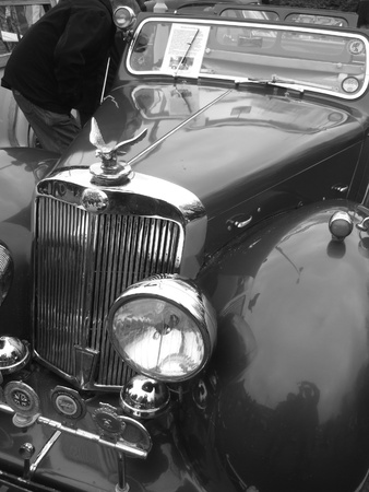 old retro cars at a show in romsey, england on the 26th december 2011のeditorial素材