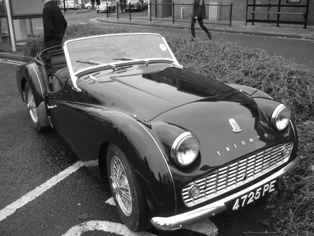 old retro cars at a show in romsey, england on the 26th december 2011のeditorial素材