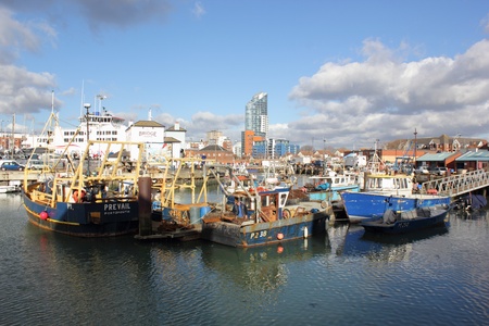 Fishing fleet ,portsmouth 2nd feb 2013のeditorial素材