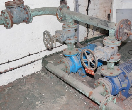 Redundant condensate pumps from an old boilerhouseのeditorial素材