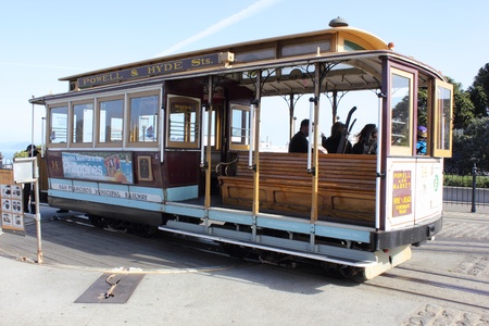The famous cable cars of San Francisco, 2nd april 2013