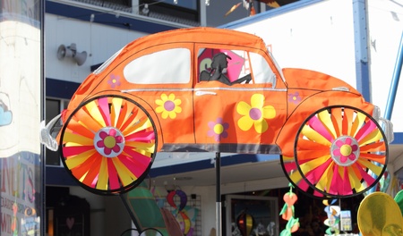 A car shaped flying kiteのeditorial素材