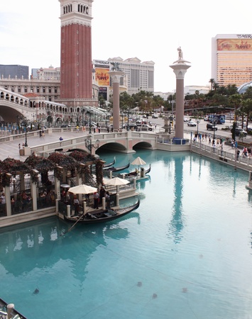  LAS VEGAS, NEVADA -: Venice Theme Venetian with Gondola and passengers, Las Vegas, Nevada,april 2013のeditorial素材