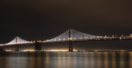 Night scenes of the famous bay bridge of san francisco , april 2013のeditorial素材