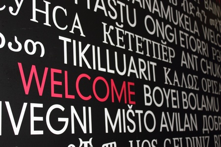 Welcome in many different language s from around the world,march 2013のeditorial素材