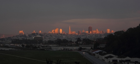 Night scenes of the San Francisco skyline,usa,march 2013のeditorial素材