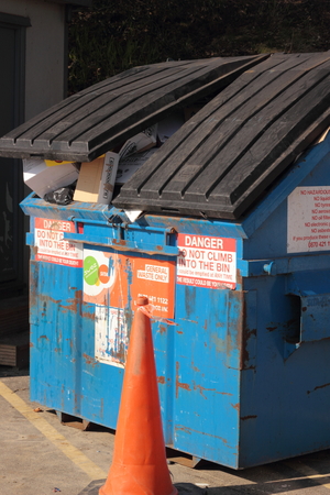 Industrial waste skip for the recycling of wasteのeditorial素材