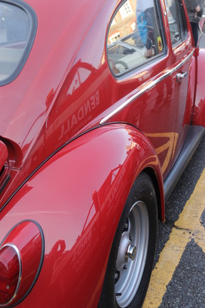 26TH DECEMBER 2016,WICKHAM,HANTS: An old retro classic car at a show in wickham, england on the 26thのeditorial素材