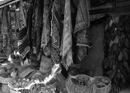 A traditional Turkish carpet shop in fethiye, turkey, 2017の写真素材