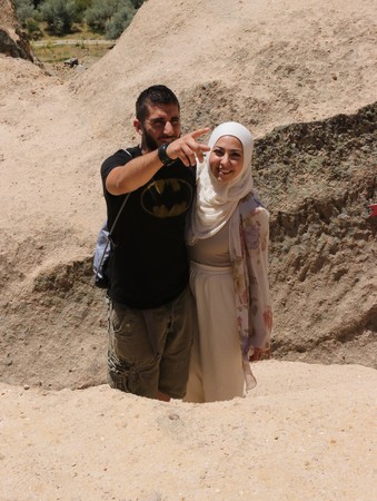 21ST JULY 2017, CAPPADOCIA, TURKEY: Tourists visiting the Selime Monastery in Cappadocia, which is one of the largest religious buildings in Cappadocia.のeditorial素材