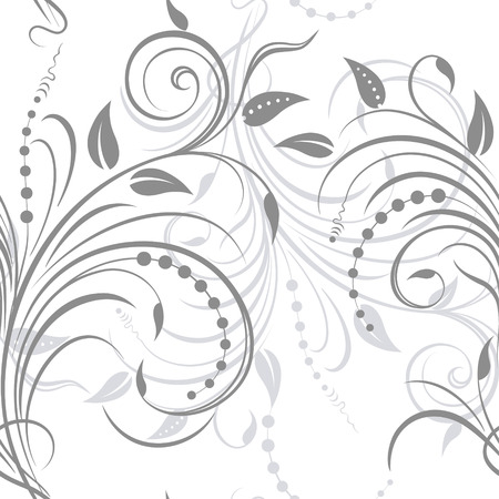 Swirling plant ornamentのイラスト素材