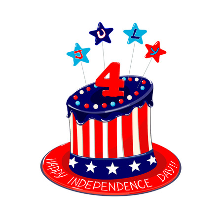 Independence Day cakeのイラスト素材