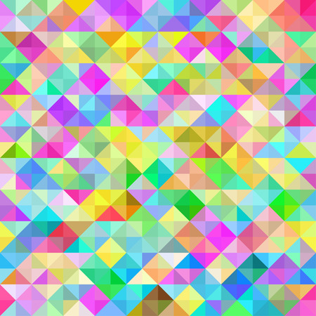 Rainbow abstract seamless pattern in the form of square crystalsのイラスト素材