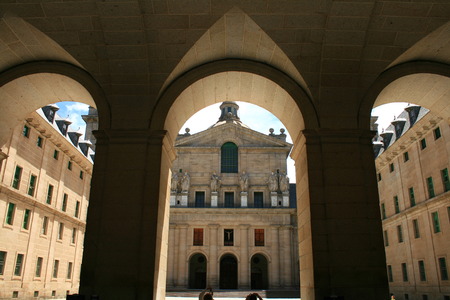 entrance to Escorial monastery basilica