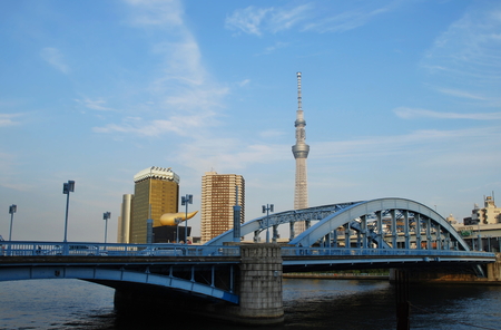 Tokyo - Skytree Tower, Sumida River, Asakusaのeditorial素材