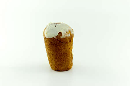 Rum baba on white backgroundの写真素材