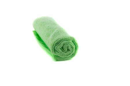 A roll of green towelの写真素材