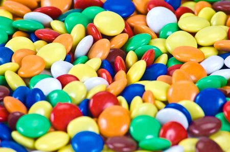 A lot of colored candiesの写真素材
