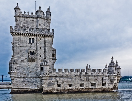 Tower of Belem (Torre de Belem), Lisbon, Portugalのeditorial素材