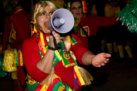 TORRES VEDRAS, PORTUGAL - FEBRUARY 18: Participant in the Carnival on February 18, 2012 in Torres Vedras, Portugal.のeditorial素材