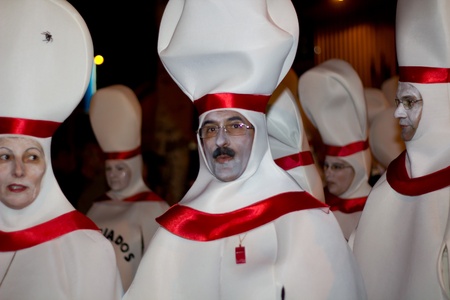 TORRES VEDRAS, PORTUGAL - FEBRUARY 18: Participant in the Carnival on February 18, 2012 in Torres Vedras, Portugal.のeditorial素材