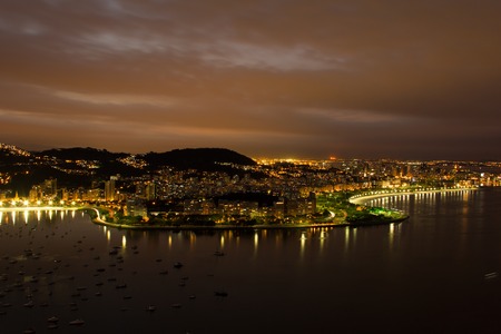 Aerial view over Rio de Janeiro, beachfront neighborhood Botafogoの写真素材