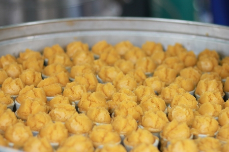 Thai style Sugar Palm cake   Kanom Tarn の写真素材