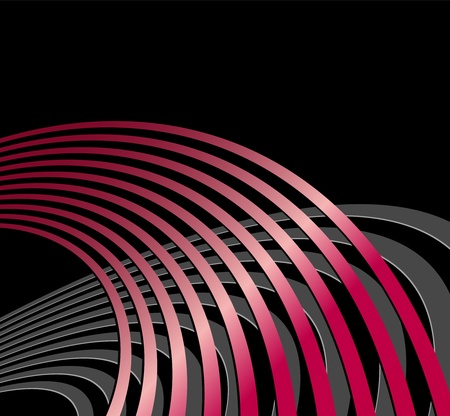 Abstract background with circles and curved lines - symbolic of acoustic sound waves, radio waves and technical vibrations - suitable for music, business and technology designsのイラスト素材